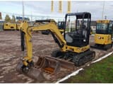 2019 Caterpillar 302.7DCR crawler excavator, front three-quarter view