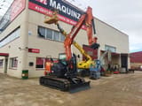 2023 Hitachi ZX85USB-6 mini excavator, side view
