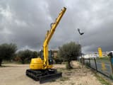 2022 Komatsu PC80MR-5 mini excavator, rear three-quarter view