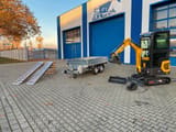 Berger Kraus BK1250KSR mini excavator with trailer and ramps