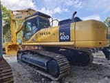 2023 Komatsu PC400-8 crawler excavator, rear three-quarter view