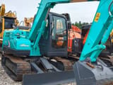 2024 Kobelco SK75 crawler excavator, side view