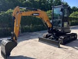 2024 Sany SY35U mini excavator, front three-quarter view