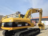 2008 Caterpillar 320CL crawler excavator rear three-quarter view
