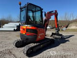 2026 Kubota U27-4 crawler excavator, rear three-quarter view