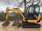 2021 JCB 8026 CTS mini excavator, side profile view