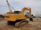 2022 Hyundai R225LC-7 crawler excavator, rear three-quarter view