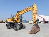 2015 Hyundai R140W-9A wheel excavator, side profile view