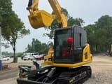 2024 Komatsu PC70-8 mini excavator, front three-quarter view