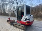 2019 Takeuchi TB225 mini excavator, rear three-quarter view