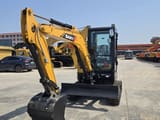 2025 Sany SY35U mini excavator, front three-quarter view