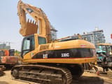 Caterpillar 330C crawler excavator, rear three-quarter view