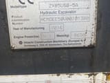 2016 Hitachi ZX85USB-5A crawler excavator identification plate