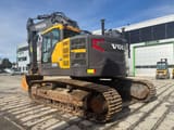 2019 Volvo ECR355EL crawler excavator, rear three-quarter view