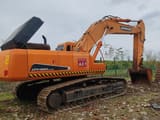 2017 Doosan DX420LC-9C crawler excavator, rear three-quarter view