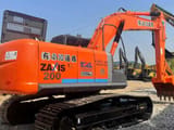 2019 Hitachi Zaxis 200 crawler excavator, rear three-quarter view