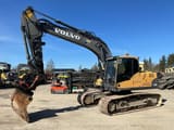 2008 Volvo EC180CL crawler excavator, side profile view
