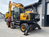 2019 JCB JS175W wheel excavator, rear three-quarter view