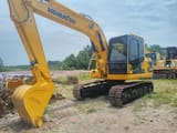 2023 Komatsu PC120 crawler excavator, front three-quarter view