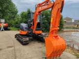 Hitachi ZX50U mini excavator, front three-quarter view