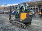 2022 Volvo EC35D mini excavator, rear three-quarter view