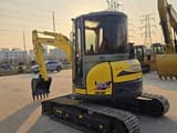 2022 Yanmar VIO55 mini excavator, rear three-quarter view