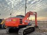 2018 Hitachi Zaxis 200 crawler excavator, rear three-quarter view
