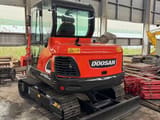 2020 Doosan DX60-9C mini excavator, rear three-quarter view