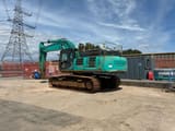 2019 Kobelco SK500LC-10 crawler excavator, rear three-quarter view