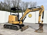 2016 Caterpillar 302.7DCR mini excavator, side profile view