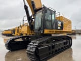 2020 Caterpillar 390F L crawler excavator front three-quarter view