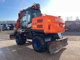 2011 Hitachi Zaxis 140W wheel excavator, rear three-quarter view