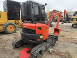 2024 Kubota U35 mini excavator, rear three-quarter view
