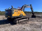 2018 Volvo EC250EL crawler excavator, rear three-quarter view