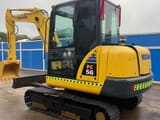 2024 Komatsu PC56-7 mini excavator, rear three-quarter view