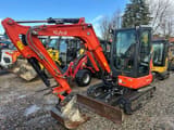 2019 Kubota KX037-4 HI mini excavator, side view