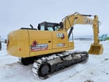 2025 Caterpillar 320D3 GC crawler excavator, rear three-quarter view