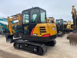 2023 Sany SY55C mini excavator, rear three-quarter view