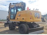 2024 Caterpillar M318-07 wheel excavator, rear three-quarter view
