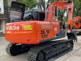 Hitachi ZAXIS 120 crawler excavator, rear three-quarter view
