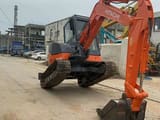 2016 Hitachi Zaxis 50U mini excavator, rear three-quarter view