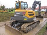 2019 Volvo ECR88D mini excavator, front three-quarter view