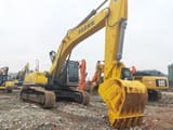 Kobelco SK350D crawler excavator, front three-quarter view