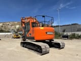 2014 Doosan DX235LCR crawler excavator, rear three-quarter view