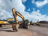 2022 XCMG XE215DA crawler excavator, front three-quarter view