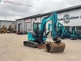 2020 Airman AX55U-7 mini excavator, front three-quarter view