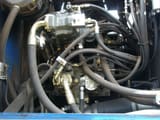 2017 Liebherr LH50M Material Handler hydraulic pump compartment view