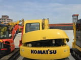 2020 Komatsu PC60 mini excavator, rear view with engine cover open