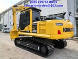 2023 Komatsu PC200 crawler excavator, rear three-quarter view