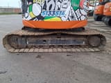 2022 Hitachi ZX135US-6 crawler excavator rear view of tracks and counterweight